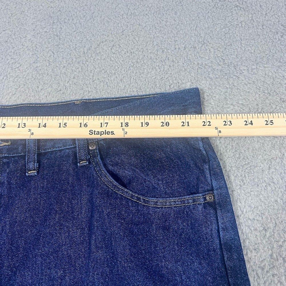 Wrangler Men's Regular Fit Dark Wash Straight Leg Flex Blue Jeans Size 44x32 NWT - Picture 7 of 8